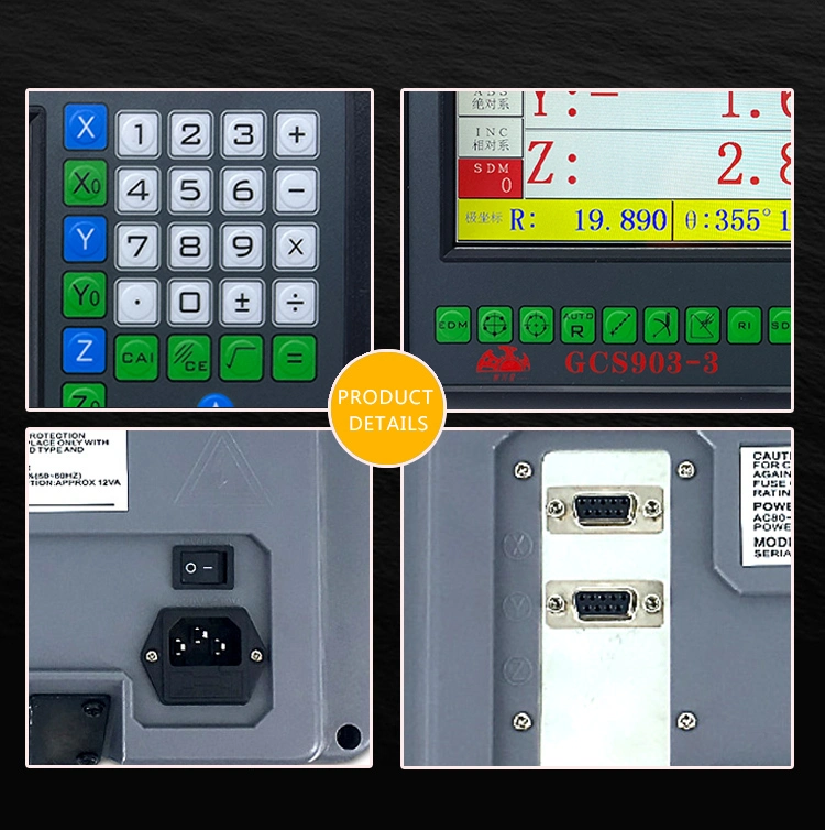 Complete Set 3 Axis LCD Digital Readout Dro with 0-1000mm Glass Linear Scale